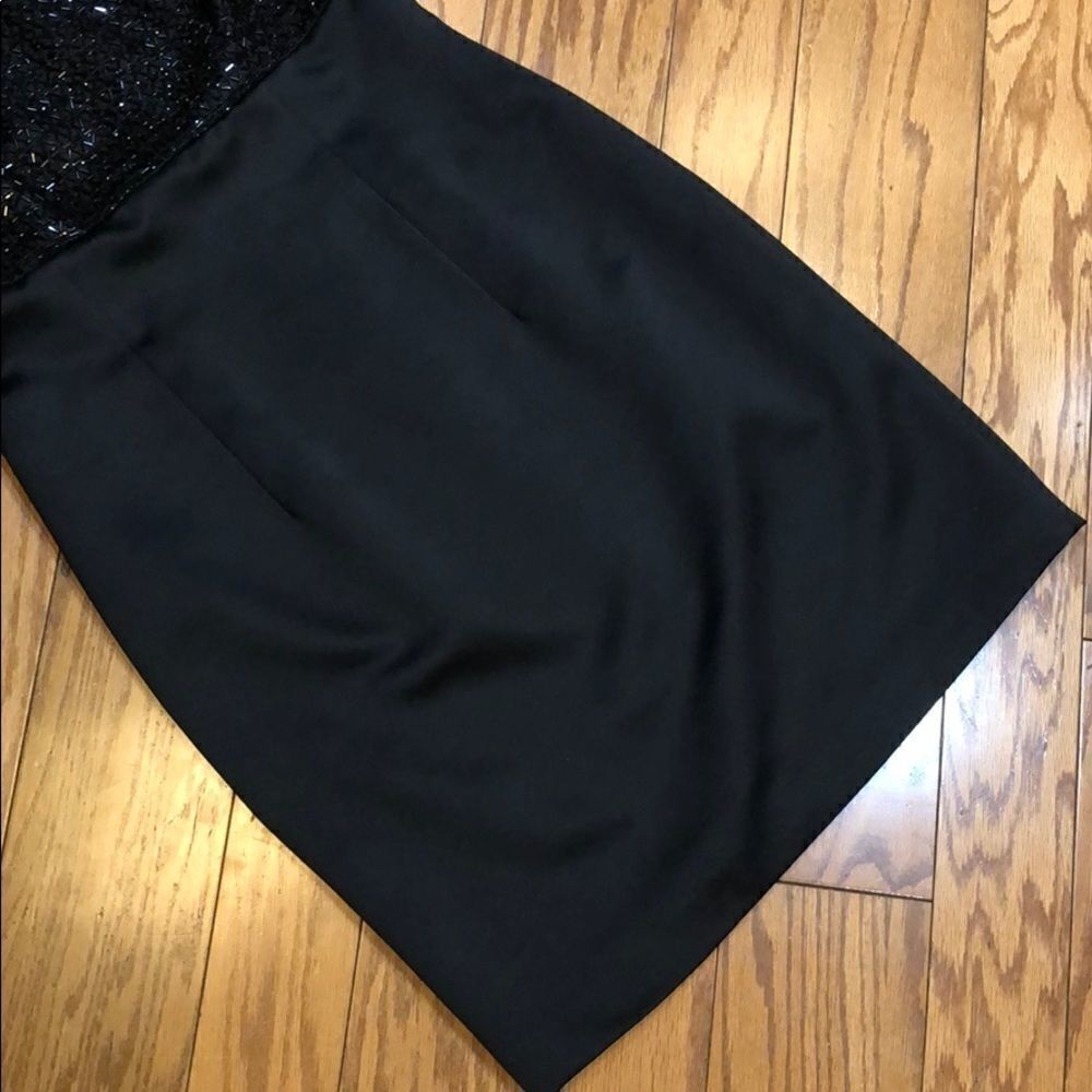 𝅺black Tie Oleg Cassini Embellished Dress Size 10 - Picture 4 of 8